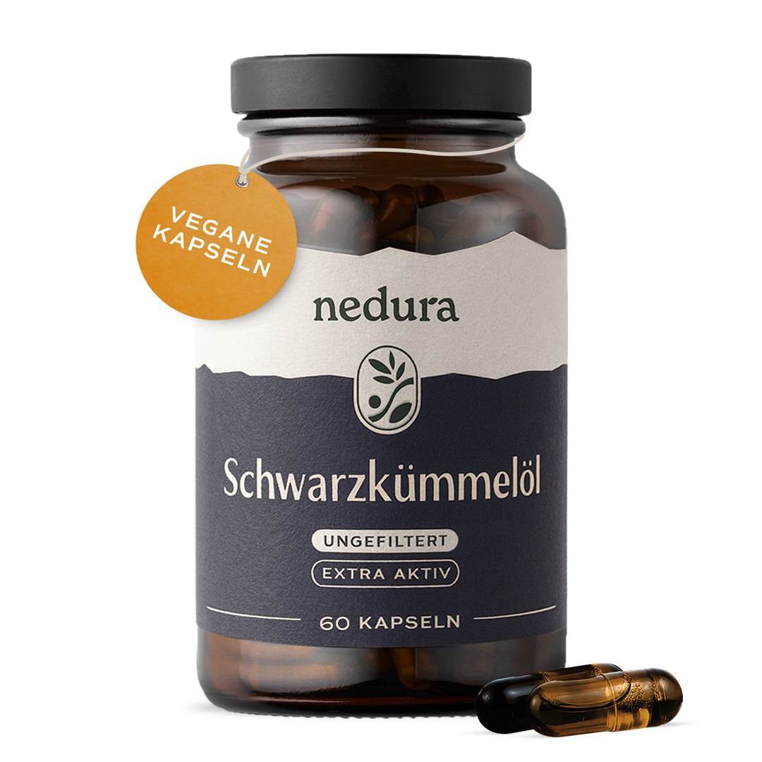 Schwarzkümmelöl Kapseln extra aktiv ungefiltert - 60 Kapseln