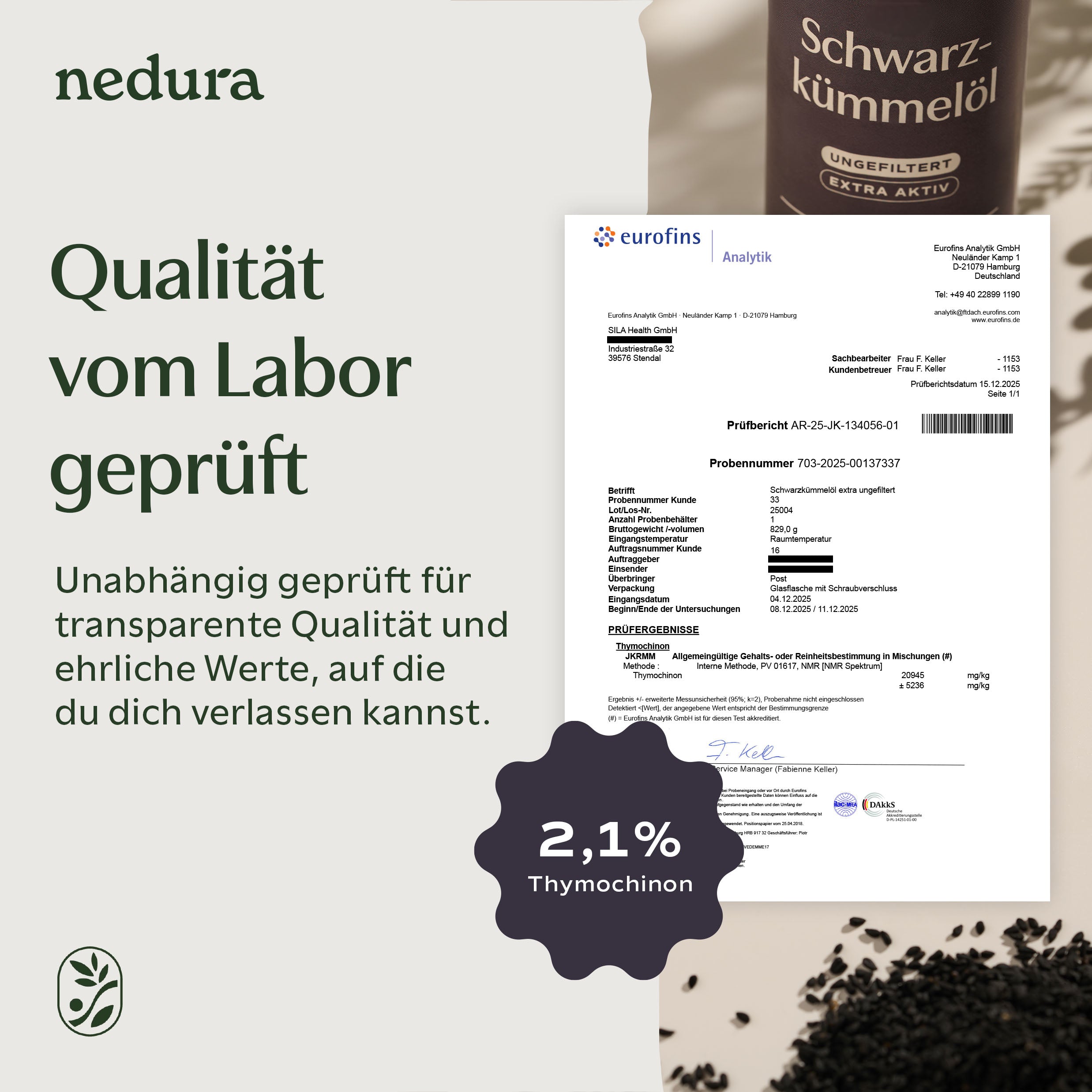 Schwarzkümmelöl extra aktiv ungefiltert