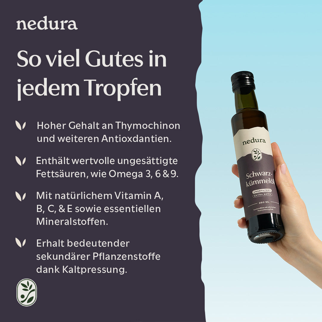 Schwarzkümmelöl extra aktiv ungefiltert
