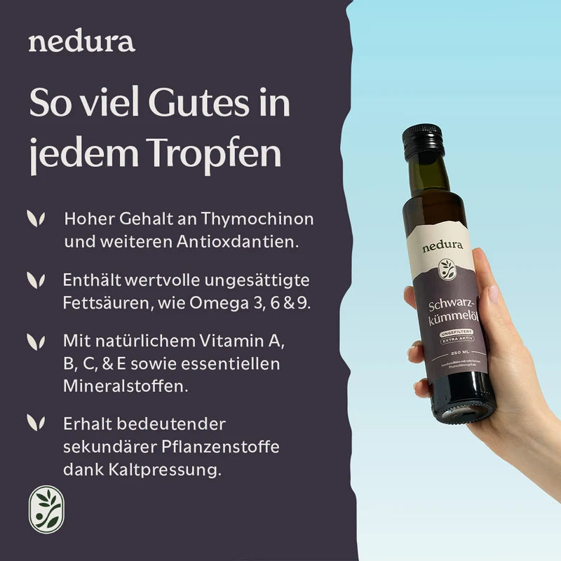 nedura Schwarzkümmelöl Extra Aktiv