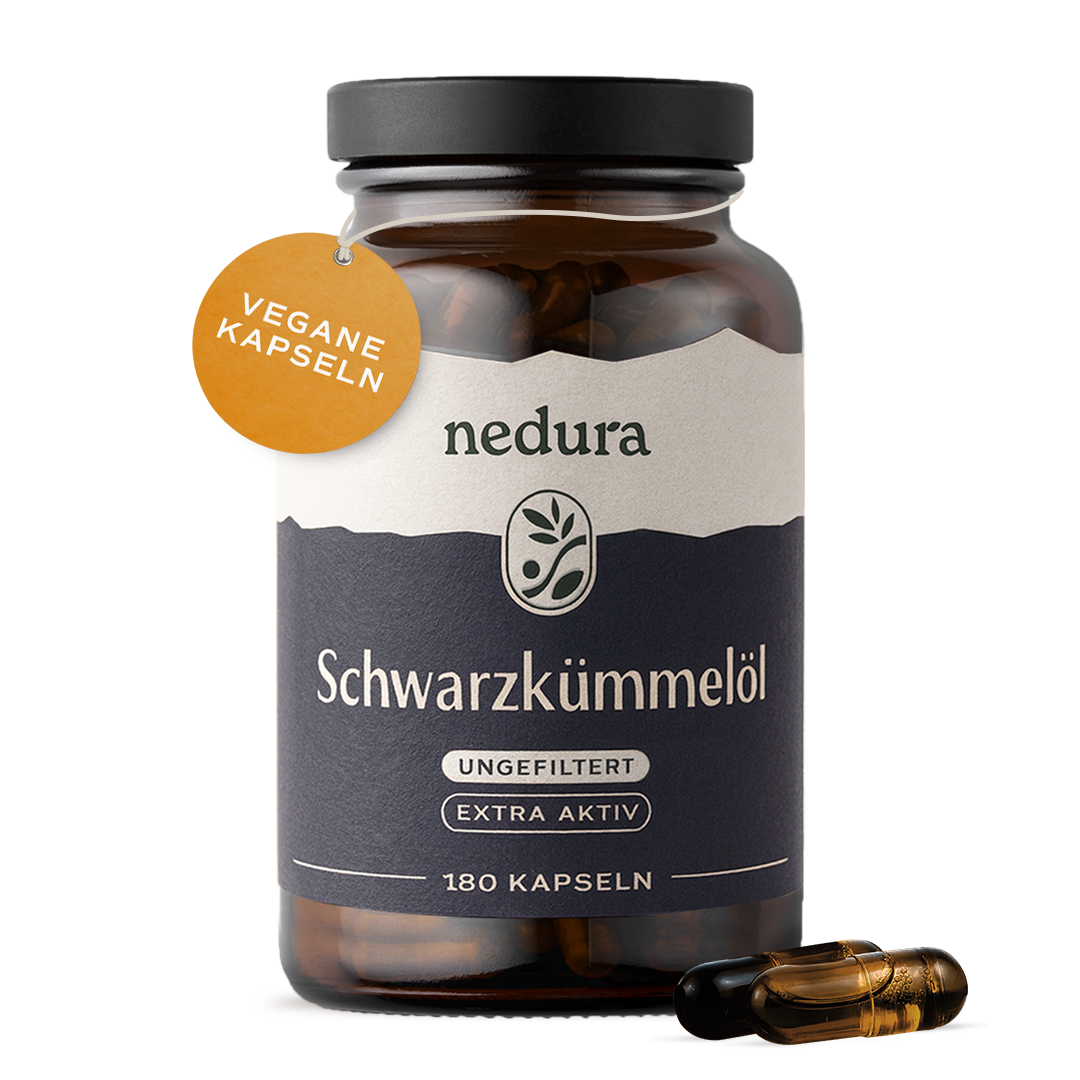 Schwarzkümmelöl Kapseln extra aktiv ungefiltert - 180 Kapseln